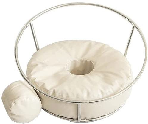 PIXAPRO 100cm Baby Posing Unfilled Beanbag Photography Props For Newborn & Young Babies Posing Photoshoot Stand Prop With Background Metal Frame With Soft Pillow Studio Photography Accessories