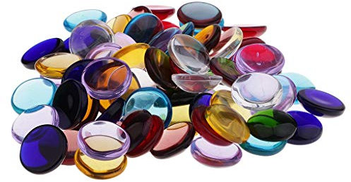 Mosaikfliesen 100g klar Bunte runde Glas Mosaikfliesen für Kunsthandwerk Material 15mm selbstklebend