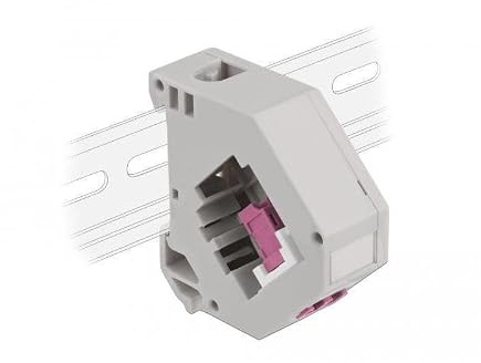 87195 - Hutschienenadapter mit Keystone LC Duplex Buchse zu LC Duplex Buchse violett