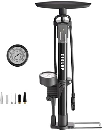 Bike Floor Pump with Gauge,CLOLOP Bike Pump High Pressure 160 PSI,Bicycle Pump with Air Ball Pump Inflator Fits Schrader and Presta Valve Types