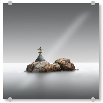 artboxONE Acrylglasbild 40x40 cm Natur Takeshima Lamp Bild hinter Acrylglas - Bild Asien Asien Beleuchtung