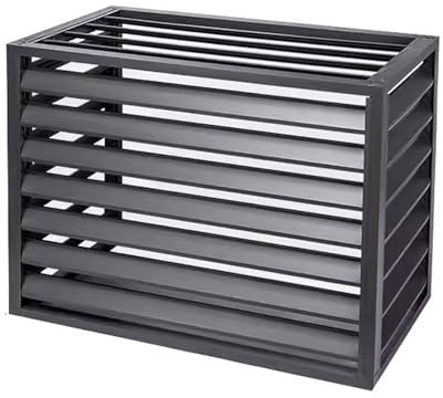 Klimaanlage Abdeckung Außengerät Aluminium Schutzgitter für Klimaanlagen, Utdoor Sonnenschutz Abdeckung, für Externe Klimageräte (Color : Gray, Size : 100 * 50 * 70cm)