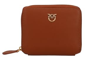 Pinko Taylor Reißverschluss Around Kalbsleder Seide, Reiseaccessoires Damen, Braun (l48q Leder), 11X3X13, Geldbörse mit Reißverschluss