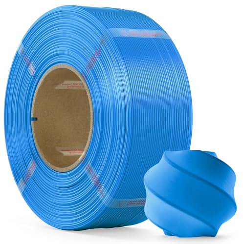 MarsWork PLA-Filament, 1,75 mm, PLA-3D-Drucker-Filament (Nachfüllpackung), 1 kg Nachfüllpackung für wiederverwendbare Spulen (1 kg), hochwertiges 3D-Druck-Filament für Bambu-Labor 3D-Drucker, Cyan
