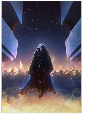 Displate Offiziell Star Wars MetallPoster Magnetische Befestigung Inklusive Lizenziert Bilder Hochwertiges Poster The Dark Side - Star Wars Epic Battles - Anakin's Order Poster 67.5 cm x 48 cm