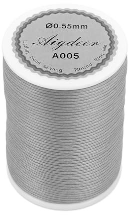 0.55mm Cordoncino in Cotone Cerato 80m,Rotolo Corda Di Cotone Cerato,Filo Gioielli Filo per Braccialetti Filo Cerato per Bracciali,Ideale per Gioielli Fai Da Te,Braccialetti E Collane(Argento)