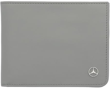 Mercedes-Benz Geldbörse Fahrzeugleder Portemmonaie Silbergrau Rindleder RFID-Schutz
