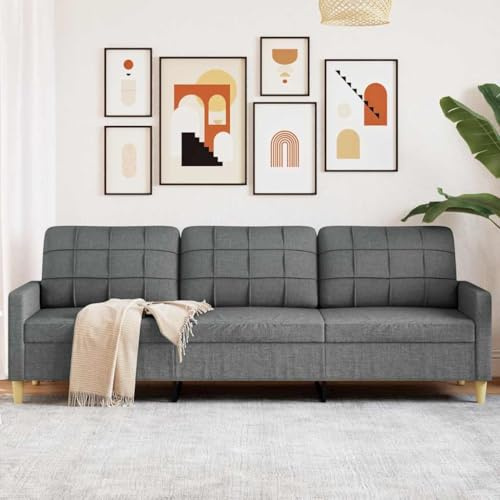 Emmtore Sofasessel,Sessel mit Metallgestell,Sofa für Wohnzimmer, Relaxsessel Fernsehsessel TV Sessel Polstersessel Stoffsofa,Stoff,Dunkelgrau,210 cm