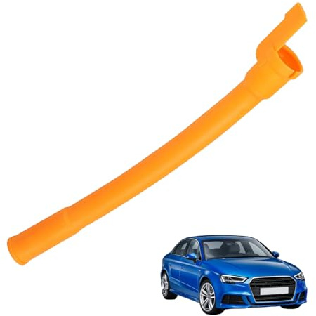 GVSS Entonnoir Jauge d'Huile 038103663,Tube de Rechange pour Moteur Automobile 1.9TDI Compatible avec VW Bora Golf Jetta Passat Seat Skoda,pour Audi A3 A4 A6,Orange