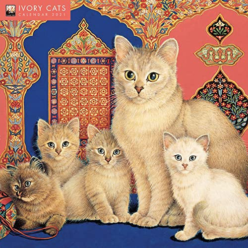 Ivory Cats – Lesley Anne Ivorys Katzen 2021: Original Flame Tree Publishing-Kalender [Kalender] (Wall-Kalender)