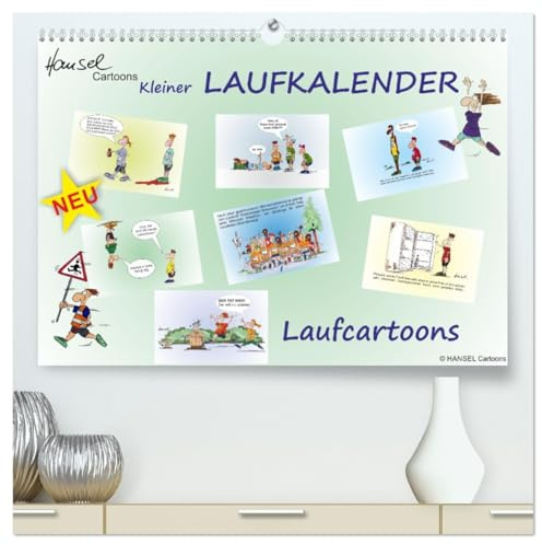 HANSELs kleiner Laufkalender (hochwertiger Premium Wandkalender 2026 DIN A2 quer), Kunstdruck in Hochglanz: Lustige Szenen aus dem Läuferleben (CALVENDO Spass)