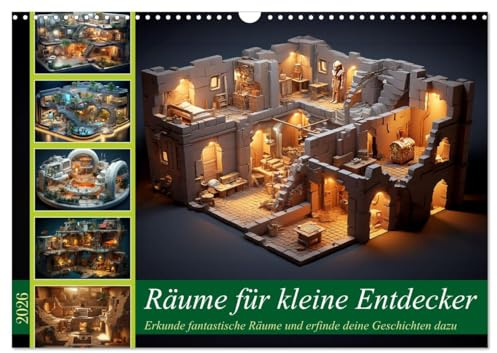 Räume für kleine Entdecker (Wandkalender 2026 DIN A3 quer), CALVENDO Monatskalender: Räume in der Fantasie durchwandern und Geschichten erfinden (CALVENDO Wissenschaft)