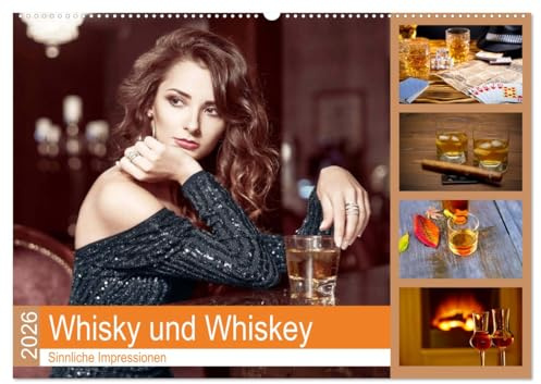 Whisky und Whiskey 2026. Sinnliche Impressionen (Wandkalender 2026 DIN A2 quer), CALVENDO Monatskalender: Genuss pur: 12 sinnliche Impressionen vom Whiskytrinken (CALVENDO Lifestyle)