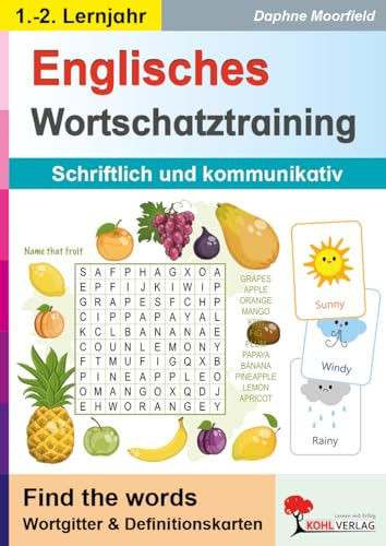 Englisches Wortschatztraining Englisch Grundschule Sekundarstufe Klasse 3 4 5 6 | Wortgitter Definitionskarten Partnerübungen Sprachkompetenz ... | Dialog: Schriftlich und kommunikativ