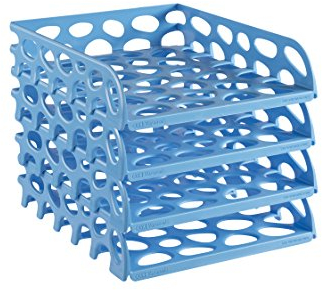 SAX Aktenkorb Voronoi unzerstörbar 4er Set (4x hellblau)…