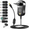 pchero 24 W Universal Conector de fuente con 8 desmontable DC Conector para 3 V-12 V Casa electrónica y dispositivos USB – 2000 mA MAX