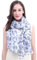Lina & Lily Damen Schal Tuch mit Anker (Blau)