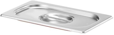 HENDI Gastronorm Deckel, für Gastronormbehälter, Temperaturbeständig von -40° bis 300°C, Silikonrand, Heissluftöfen-Chafing Dishes-Bain Marie, Stapelbar, GN 1/4, 265x162mm, Edelstahl 18/10