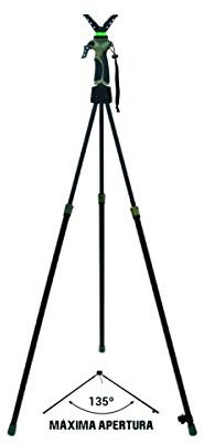 Trípode para Caza de 3ª generación,Giratorio, Apertura MAX. 135 Grados, Altura de 100cms a 165cms, Ideal para esperas o recechos.