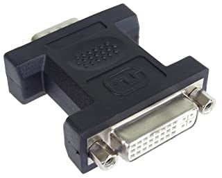 PremiumCord DVI to VGA Adapter, VGA Male (15 Pin) to DVI-I (24 + 5) Female, Nickel-Plated, Colour Black