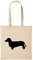 Huuraa Baumwollbeutel Dackel Geschenk Einkaufstasche Natural 10 Liter Baumwolle Dackel Accessoire