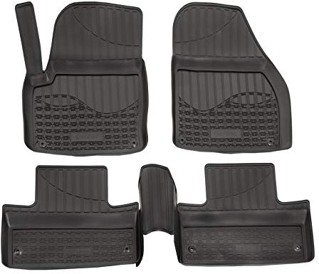 J&J AUTOMOTIVE | 3D Gummimatten Auto Matten Fussmatten Kompatibel mit Range Rover Evoque 2011-2018, Rand cca 4cm, Allwetter, 4Tlg, Premium Qualität