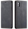 EYZUTAK Hülle für iPhone XR, Magnetverschluss Premium PU Leder Flip Case mit Kartenfächern Brieftasche Standfuntion stoßfeste Silikonhülle Retro Ledertasche - Schwarz