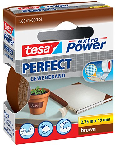 tesa Gewebeklebeband extra Power Gewebeband (Braun)
