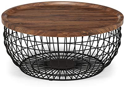 Julian Bowen Smithson Storage Coffee Table - Walnut/Black Tables