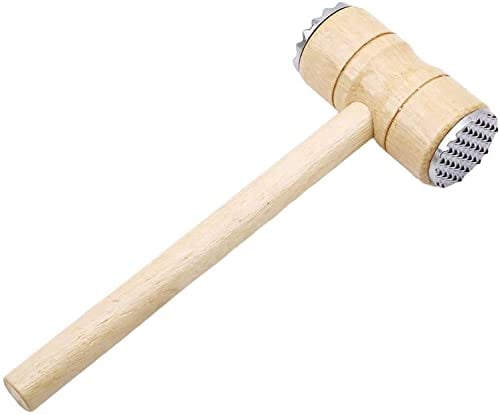 Attendrisseur de viande - Maillet en acier inoxydable pour steak, barbecue et viande - Outil de cuisine double face - Antirouille et anti-corrosion