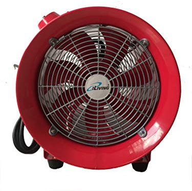 iLiving - ILG8EF12EX Explosion Proof Utility High Velocity Blower, Fume Extractor, Portable Exhaust and Ventilator Fan, Air Ventilation with 2720 CFM, 3300 RPM (12 Inch)