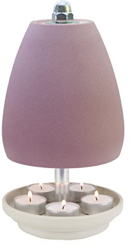 Teelichtlampe Orchidee, Altrosa - *7Jahre Garantie* - LIVESTYLE IN Keramik, Licht & Wärme, Handarbeit Teelichtofen - 5 Teelichter (inkl. Teelichter + Feuerzeug) Über 20.000 sehr zufriedene Kunden!