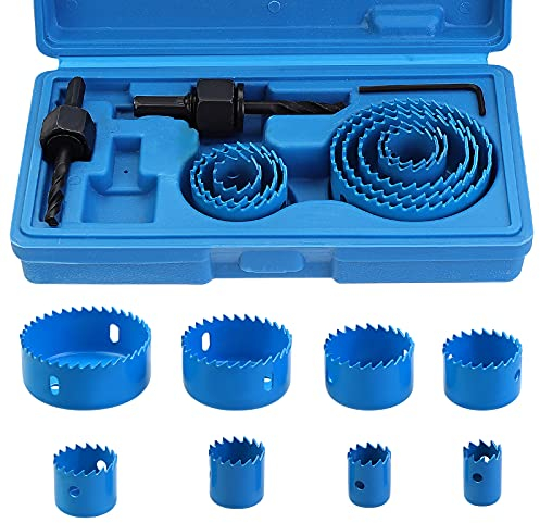 SHEENO 11 PCS Sega a Tazza,19-64 mm Fresa a Tazza,in Acciaio al Carbonio per Trapano, per Legno, Cartongesso