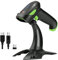 Tera Pro 1D 2D QR Wireless Barcode Scanner QR Reader with Stand Bluetooth&2.4GHz Wireless& USB Wired Connection, Automatic Fast and Precise Scanning Image Bar Code Reader with Vibration, HW0002