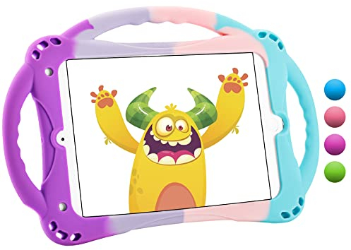 TopEsct Schutzhülle für iPad Mini, Mini 2, Mini 3, Mini 4 und Mini 5 (Modell 2019) (Violett und Türkis)