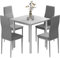 JEFFORDOUTLET Dining Table and Chairs Set 4, Square Kitchen Table Modern Chairs for Dining Room Kitchen