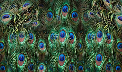 Mural Wallpaper Green Peacock Feather Photo Wallpaper 3D Effect Living Room Bedroom Decoration Wall Covering