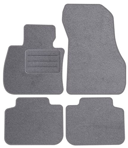 TEXER Textil Fußmatten Passend für BMW X1 F48 Bj. 2015- GRAU