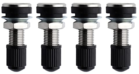 FanPaYY 4 stücke Reifenventil Ventile Felgenventile mit Staubkappen, Tubeless Ventil Metall Ventilschäfte für Auto Motorrad Reifen