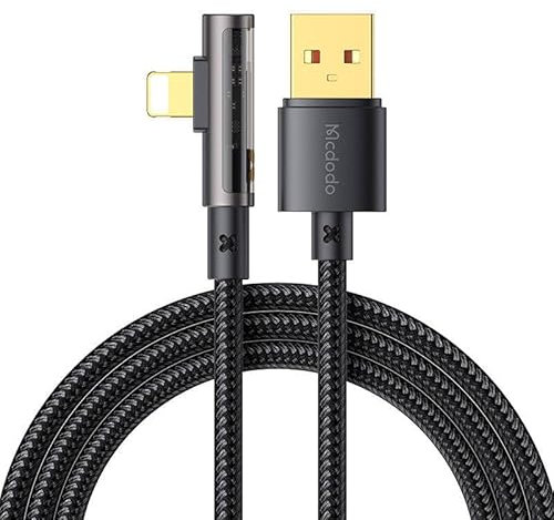 Mcdodo CA-3511 USB to lightning prism 90 degree cable, 1.8m (black)
