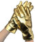 Kurze Handschuhe für Damen,Metallic Glitzer Handschuhe Shine 23 cm - Zubehör Gloves Prinzessin Show Tänzerin Flapper Girl Diva Abendkleid Kostüm Karneval Junggesellenabschied Mottoparty Tanzshow,Gold