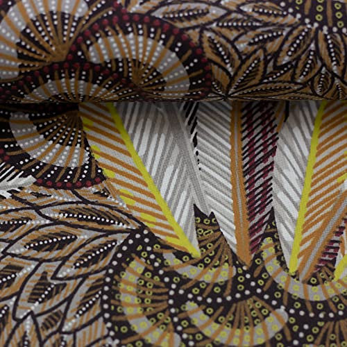 Beschichtete Baumwolle LEONA | Ethno, braun