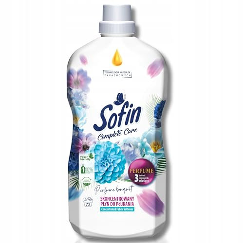 SOFIN Complete Care - Parfüm Bouquet - Konzentriert Weichspüler - 72 Waschgänge- 1.8 L