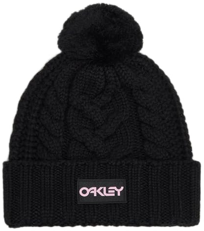 Oakley Damen Harper Pom Beanie-Mütze, Blackout, Einheitsgröße