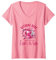 Femme Ruban rose cancer du sein octobre rose femme tee pull cadeau T-Shirt avec Col en V