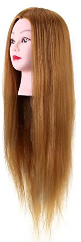 Haar-Übungs-Schaufensterpuppe Trag 26×16×16 40 Echthaar-Schaufensterpuppe Friseur-Trainings-Kosmetologie-Puppe Blond