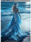 MAXBYE 5D DIY Diamond Painting Blaues Kleid Dame, Diamant Painting Strand Bilder Erwachsene Set, Mosaikherstellung, Diamantmalerei Basteln Bilder Arts Als Geschenk für Home Wand Décor 30x40 cm