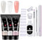 MLqkpwy Gel Nail Kit | Portable UV Lamp Gel Manicure - Home Nail Supplies, Poly Nails Full Set, Nail Extension Accessories for Professional Salon & Home