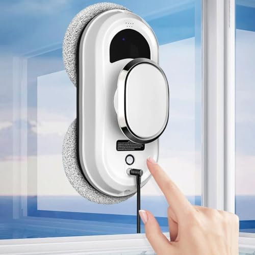 Smart Electric Window Cleaner Robot with 2800Pa Strong Suction - Remote Control Auto Cleaning Robot for Indoor/Outdoor Windows and Mirrors