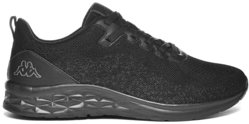 Kappa Logo Rostie Bequeme und stylische Low-Top-Sneaker, Schwarz und Grau DK, Größe 41